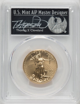 2017 $25 Half-Ounce Gold Eagle First Day of Issue Cleveland Black Freedom PCGS MS70