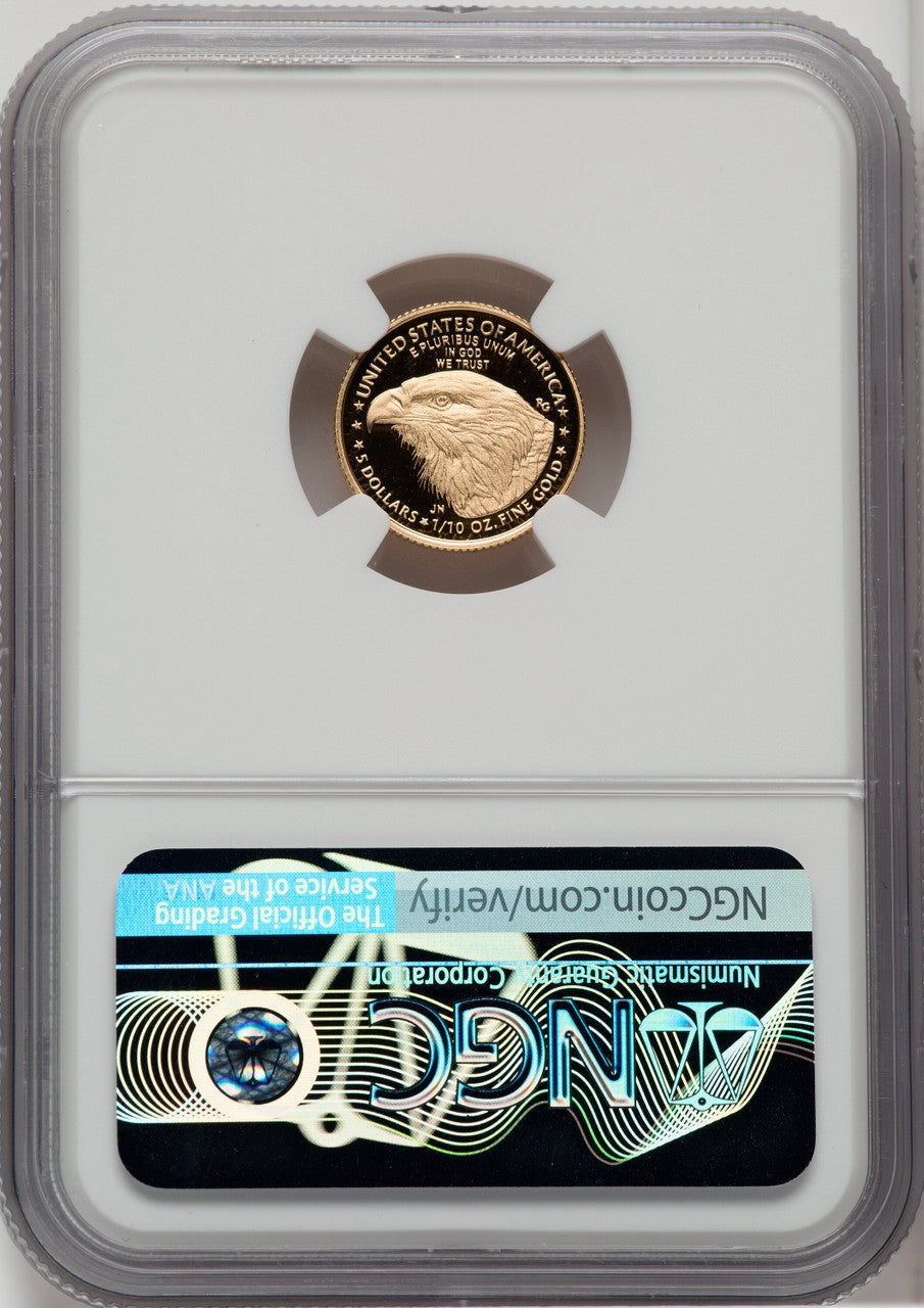 2021-W T-2 Gold American Eagle 4-Coin Set NGC PF70 Moy Signed