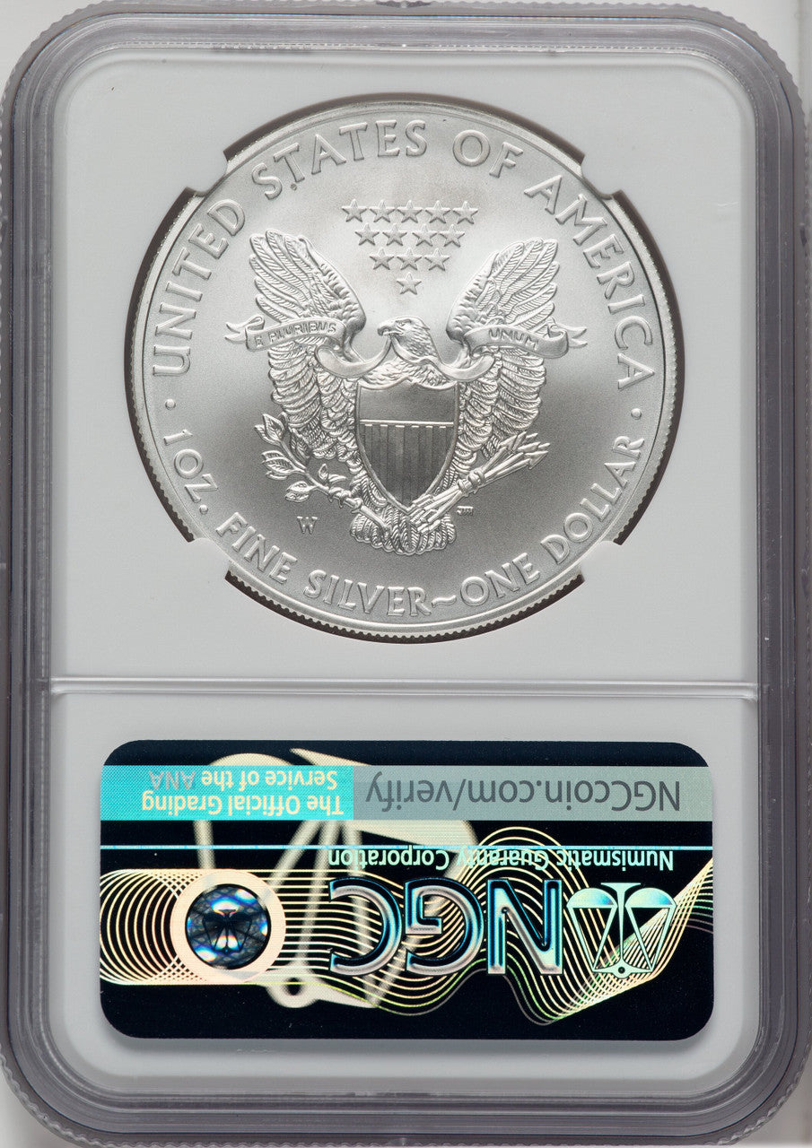 2008-W Silver Eagle Burnished Early Releases NGC MS70 Mike Castle
