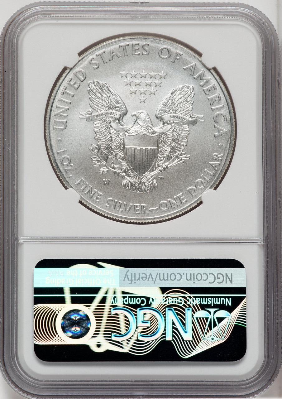 2014-W S$1 Silver Eagle Burnished NGC MS70