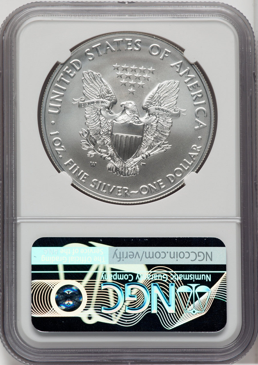 2018-W S$1 Silver Eagle Burnished NGC MS70