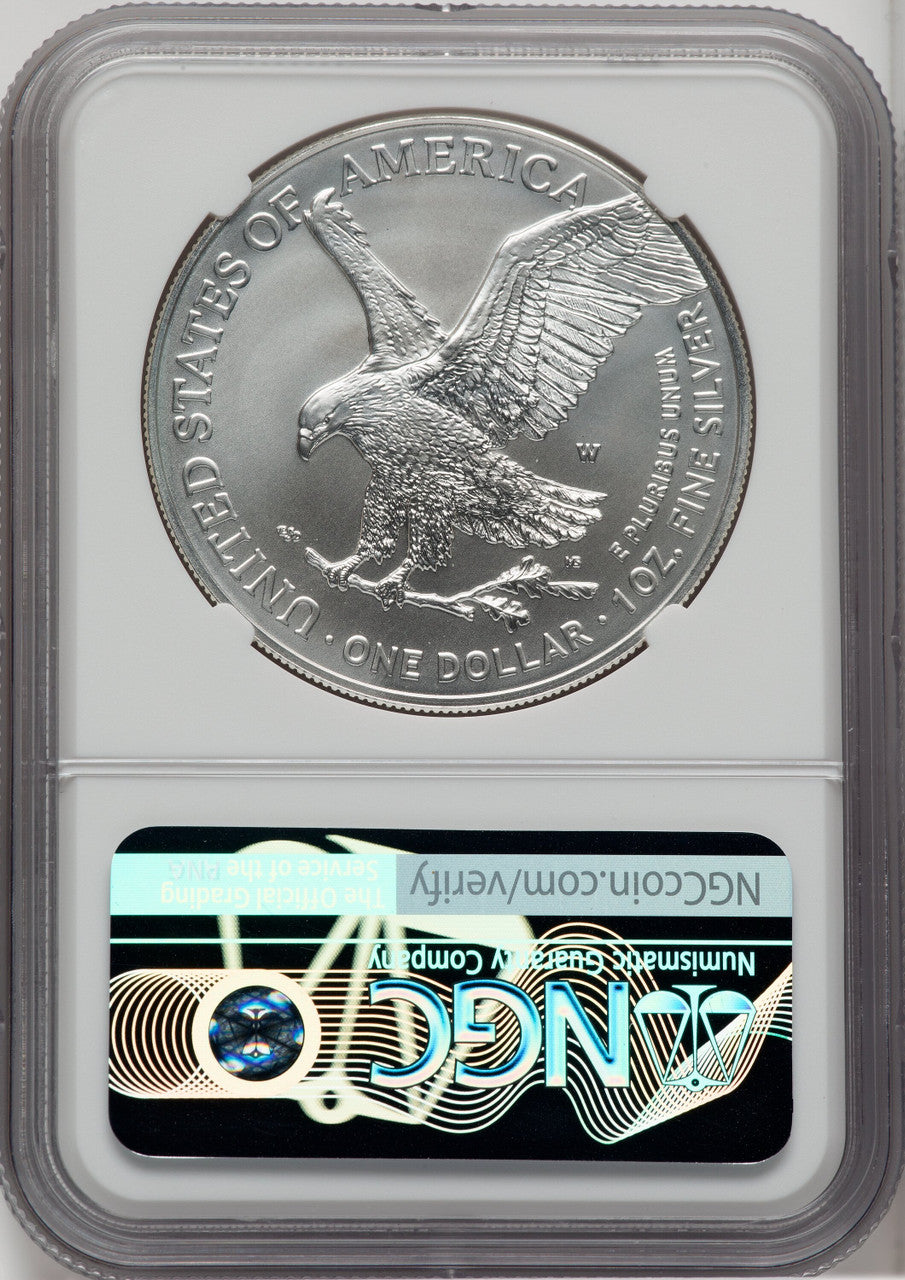 2022-W American Silver Eagle Burnished NGC MS70 Mike Castle