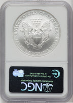 2007-W S$1 Silver Eagle Burnished NGC MS70