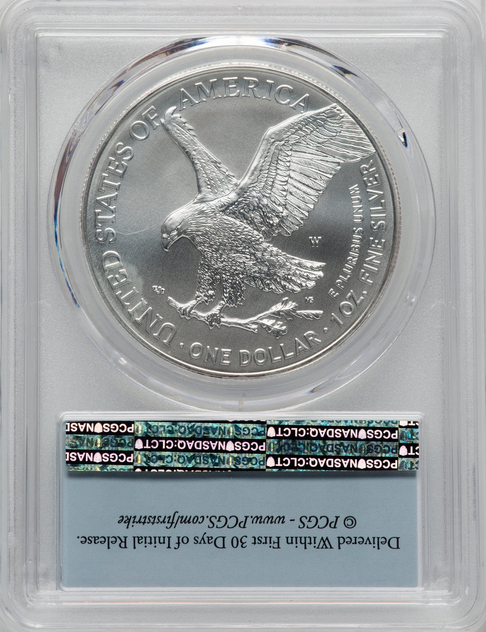 2021-W S$1 Silver Eagle Type Two Burnished FS PCGS SP70