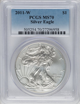 2011-W S$1 Silver Eagle Burnished PCGS SP70