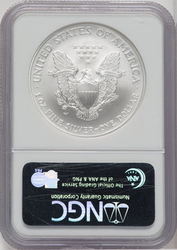 2008-W S$1 Silver Eagle Reverse of 2007 NGC MS70