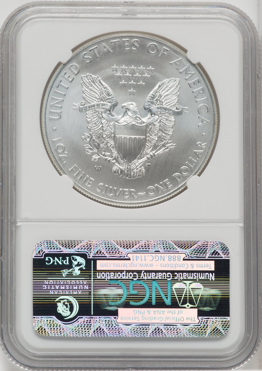2012-W S$1 Silver Eagle Burnished First Strike NGC MS70