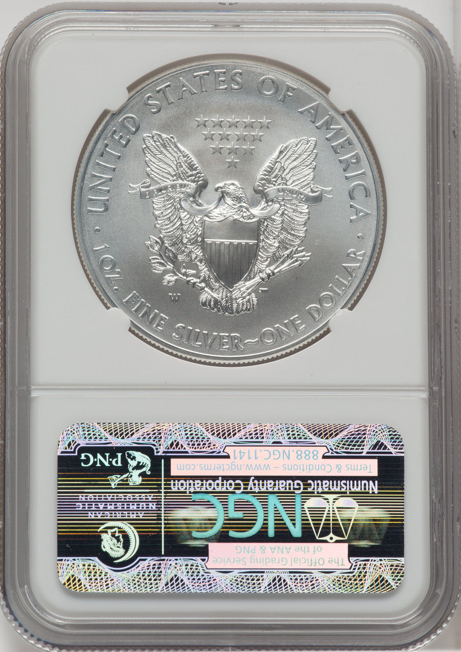2013-W S$1 Silver Eagle Struck at West Point NGC MS70