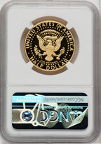 2014-W 50C Kennedy Gold 50th Anniversary First Strike Mike Castle Signature Proof Kennedy Half Dollar NGC PR70