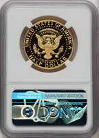 2014-W 50C Kennedy Gold 50th Anniversary 1st Day of Issue Proof Kennedy Half Dollar NGC PR70