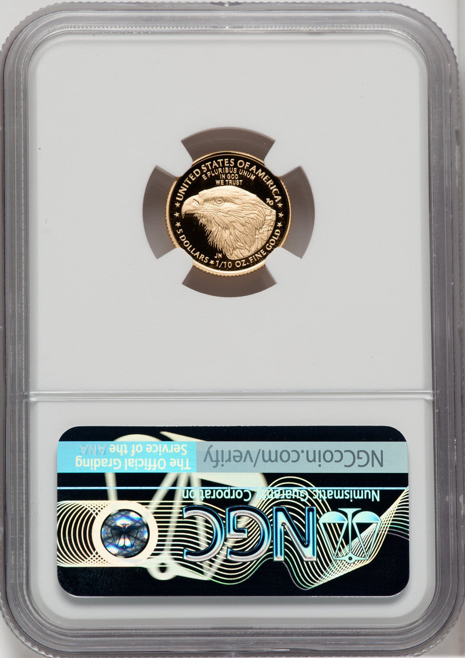 2022-W $5 Tenth Ounce Gold Eagle NGC PF70