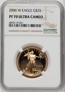 2006-W $25 Half-Ounce Gold Eagle NGC PF70
