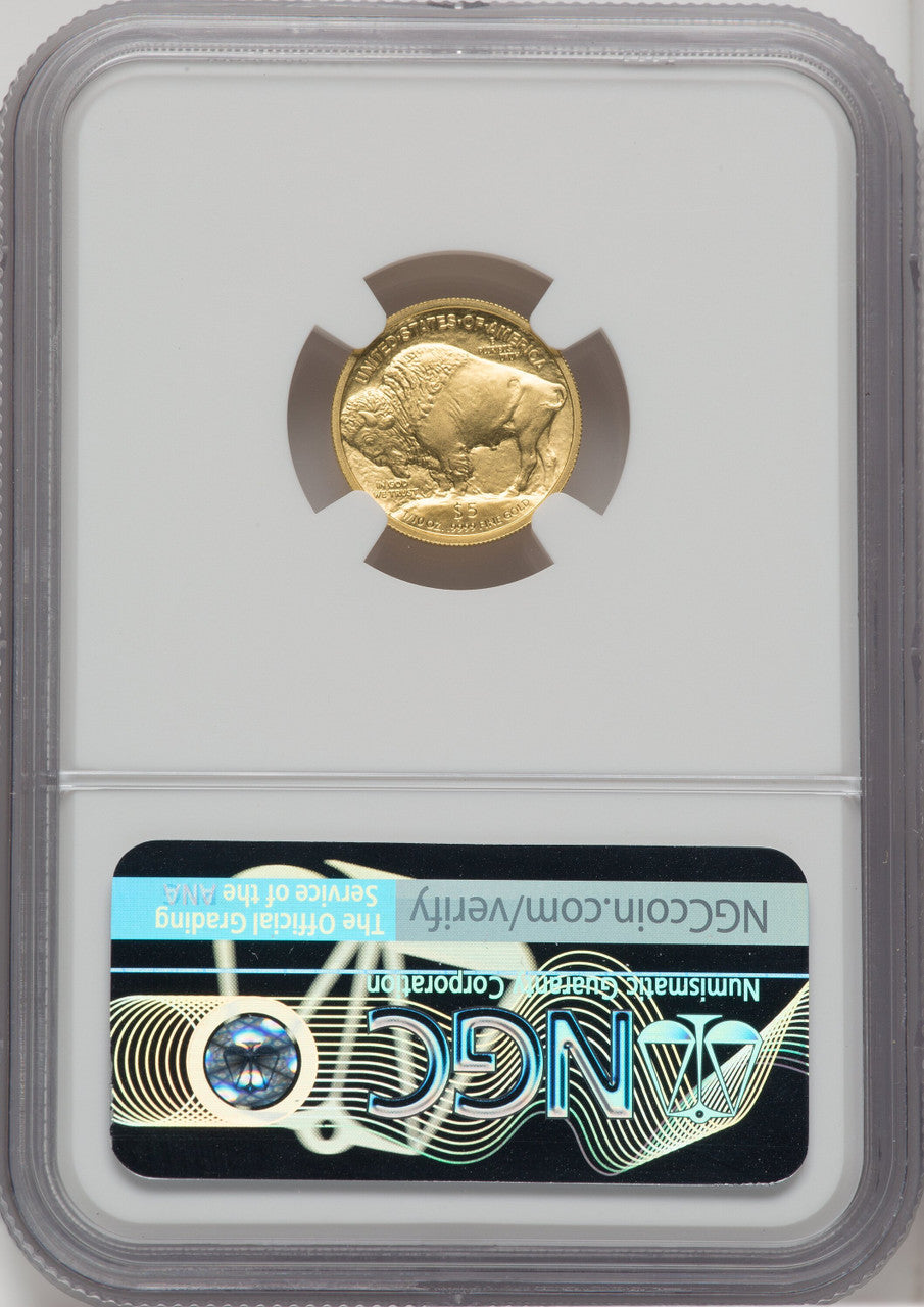 2008-W $5 Tenth-Ounce Gold Buffalo .9999 Fine Gold NGC MS70