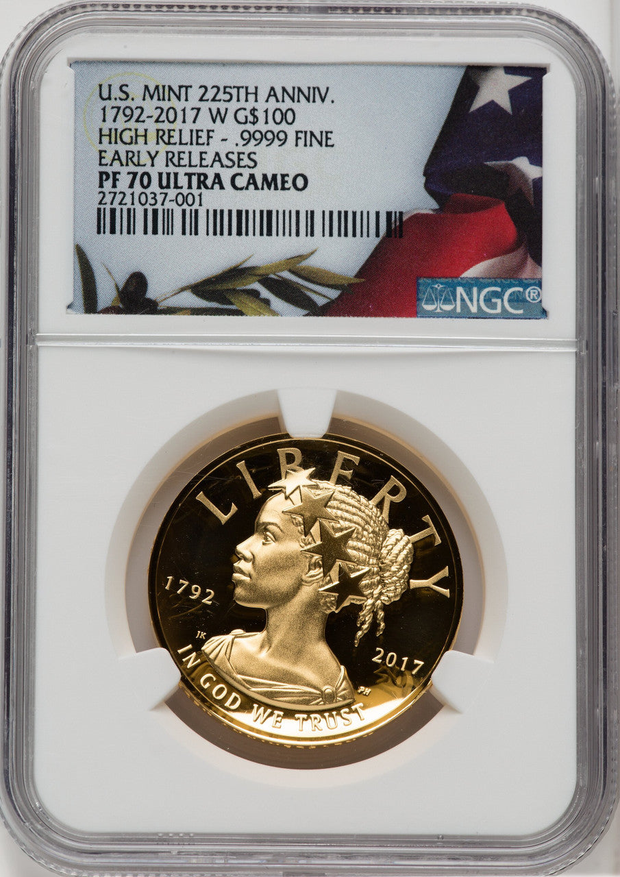 2017-W $100 American Liberty High Relief First Strike NGC PF70