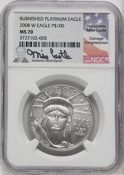 2008-W $100 One-Ounce Platinum Eagle NGC MS70