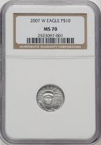 2007-W $10 Tenth Ounce Platinum NGC MS70