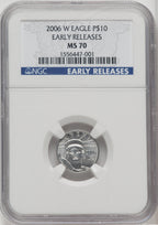 2006-W $10 Tenth-Ounce Platinum Eagle First Strike Burnished NGC MS70