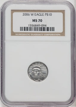 2006-W $10 Tenth-Ounce Platinum Eagle Burnished NGC MS70