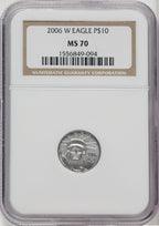 2006-W $10 Tenth-Ounce Platinum Eagle Burnished NGC MS70
