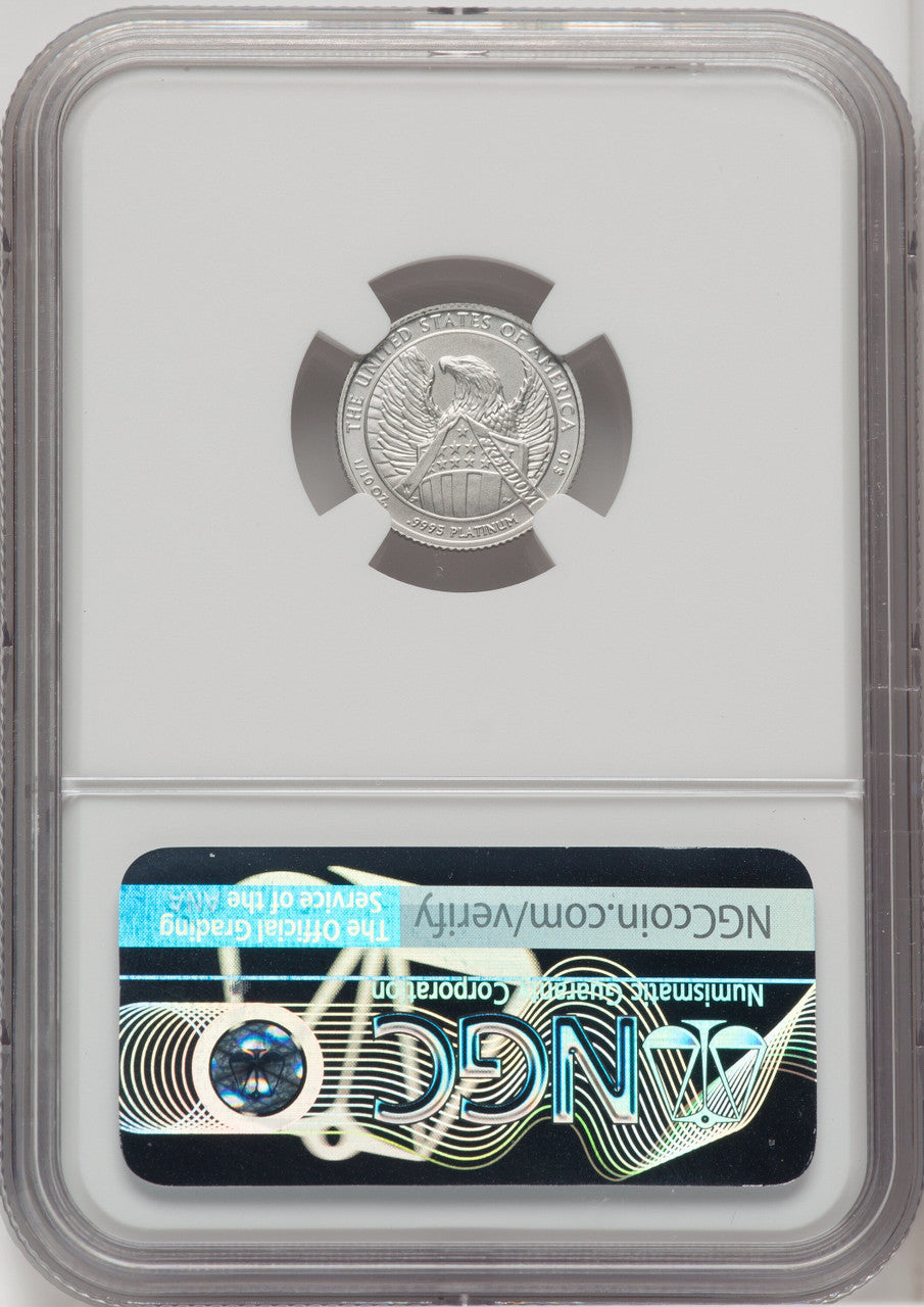 2007-W $10 Tenth-Ounce Platinum Eagle Burnished NGC MS70