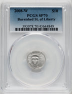 2008-W $10 Tenth-Ounce Platinum Eagle Statue of Liberty PCGS MS70 (762946004)
