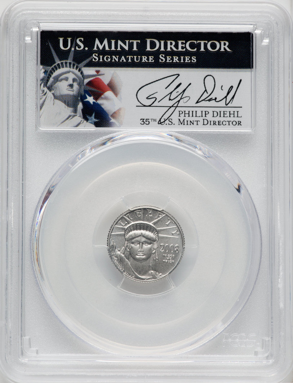 2008-W $10 Tenth-Ounce Platinum Eagle Statue of Liberty PCGS MS70