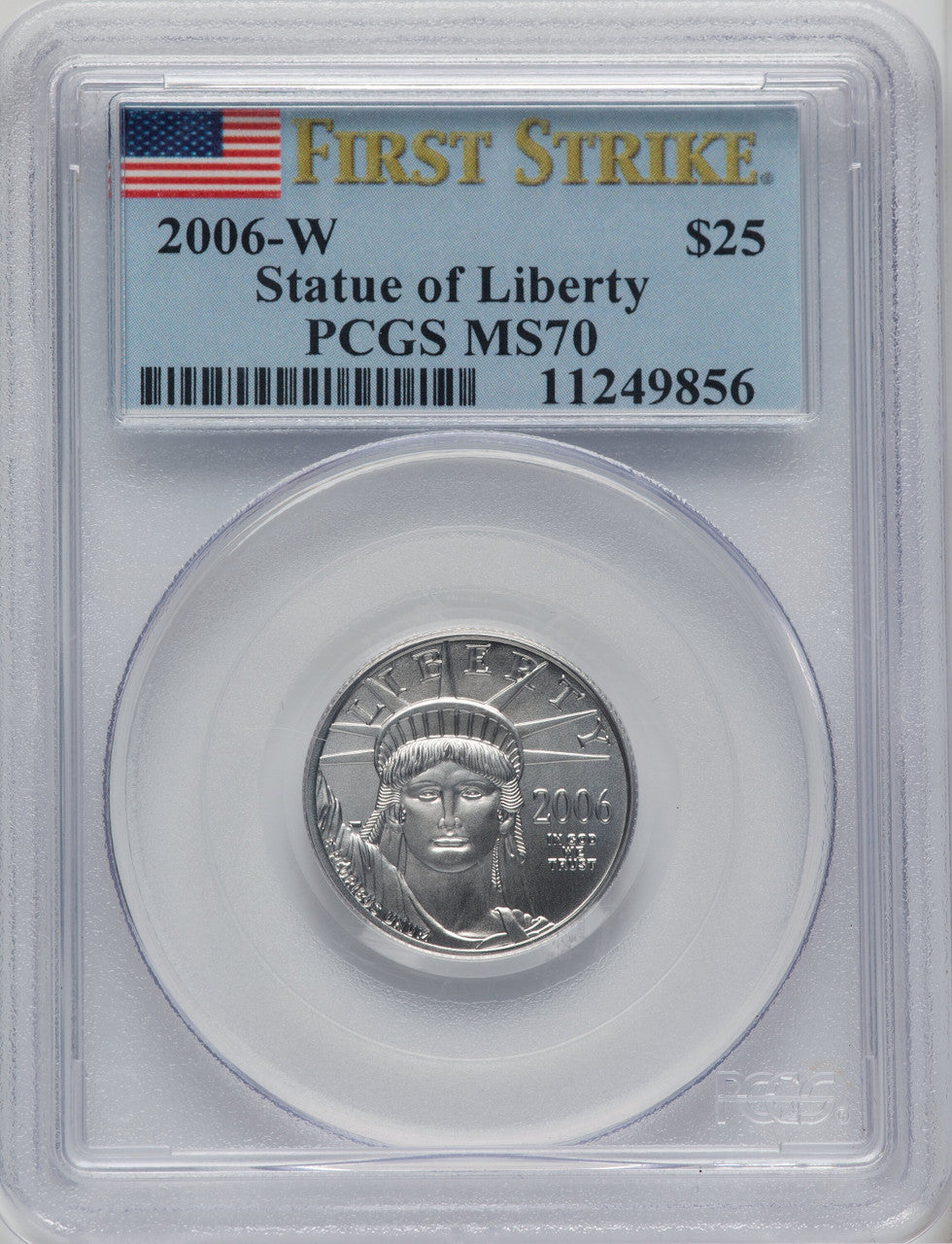 2006-W $25 Quarter-Ounce Platinum Eagle First Strike Burnished PCGS SP70