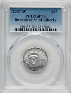 2007-W $25 Quarter-Ounce Platinum Eagle Burnished PCGS SP70