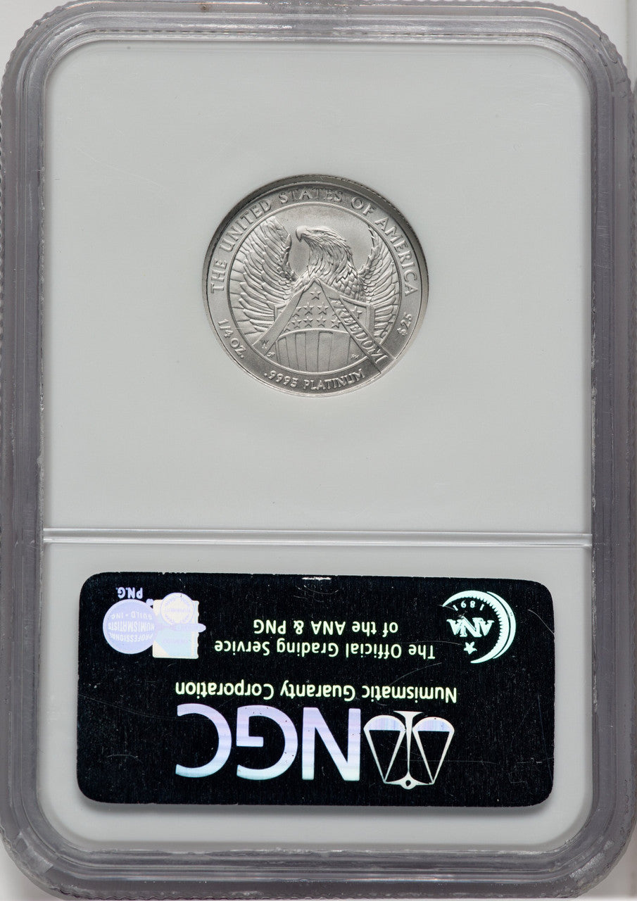 2007-W $25 Quarter-Ounce Platinum Eagle Burnished Brown Label NGC MS70