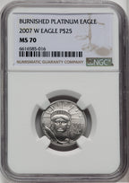 2007-W $25 Quarter-Ounce Platinum Eagle Burnished NGC MS70