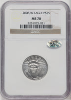 2008-W $25 Quarter-Ounce Platinum Eagle NGC MS70