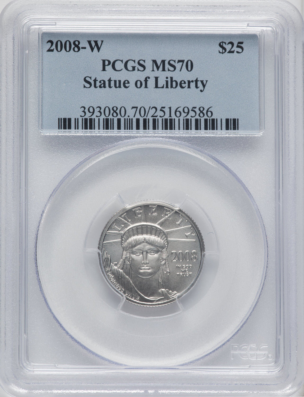 2008-W $25 Quarter-Ounce Platinum Eagle PCGS MS70 (762329001)