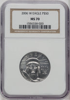 2006-W $50Half-Ounce Platinum Eagle Burnished NGC MS70