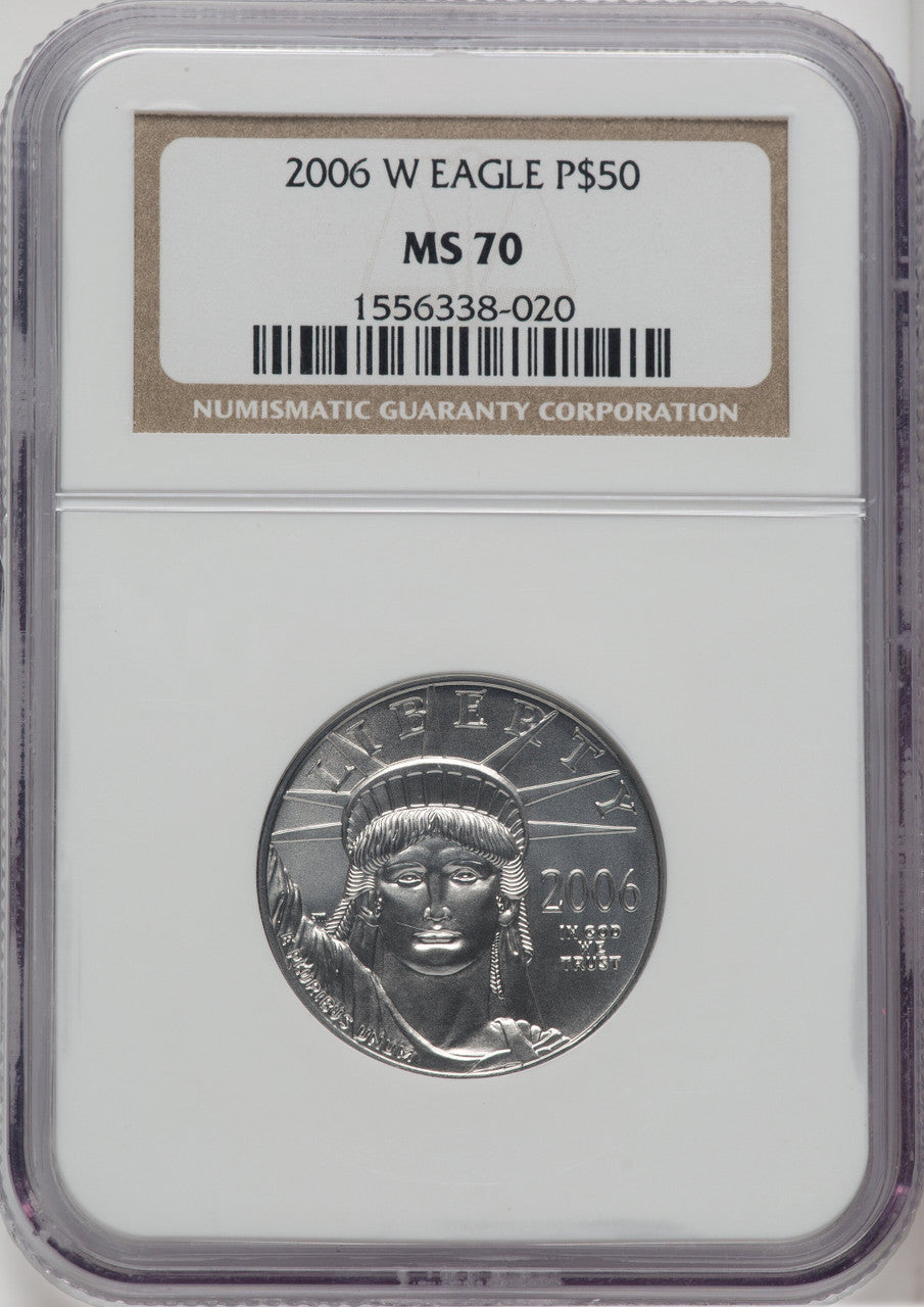 2006-W $50Half-Ounce Platinum Eagle Burnished NGC MS70