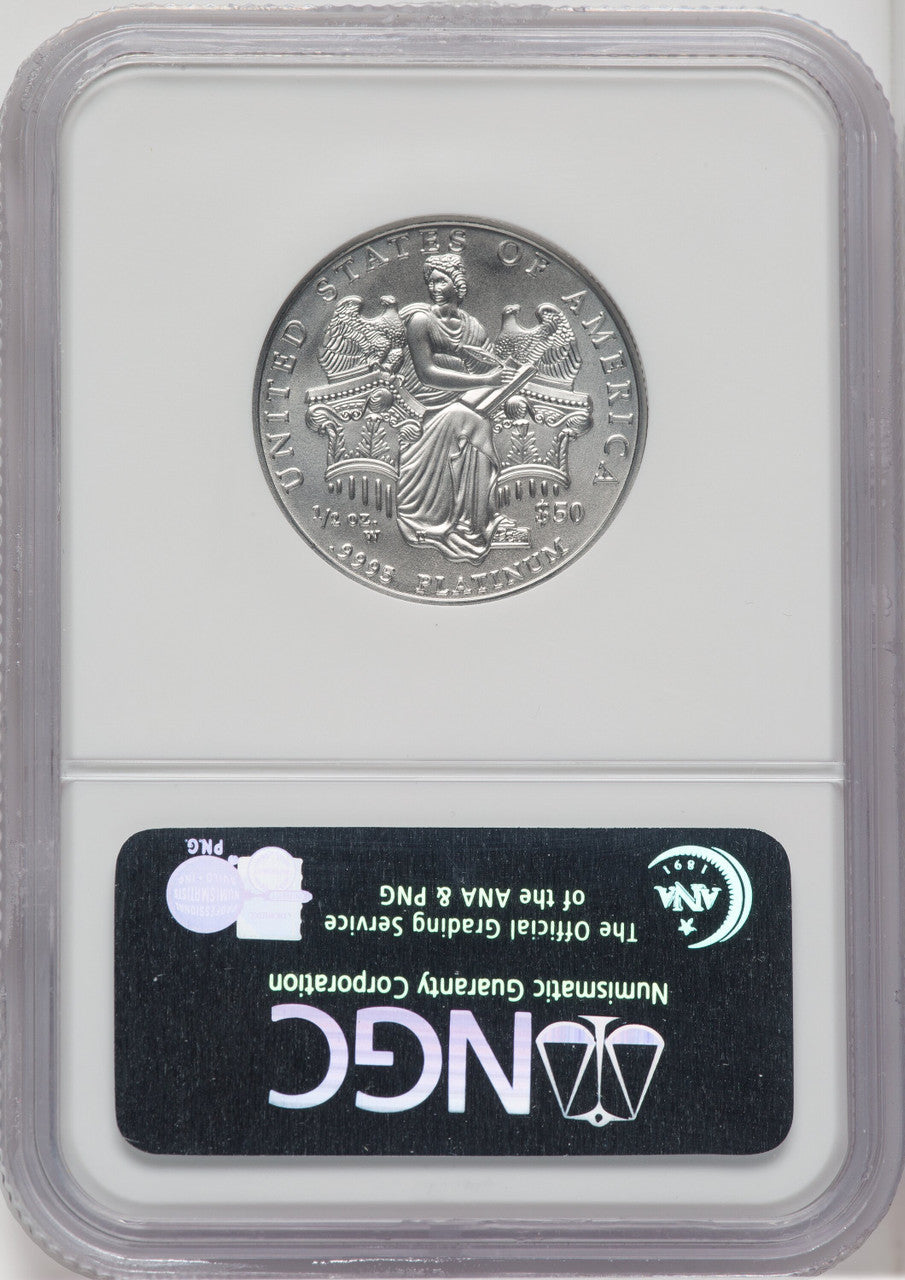 2006-W $50Half-Ounce Platinum Eagle Burnished NGC MS70