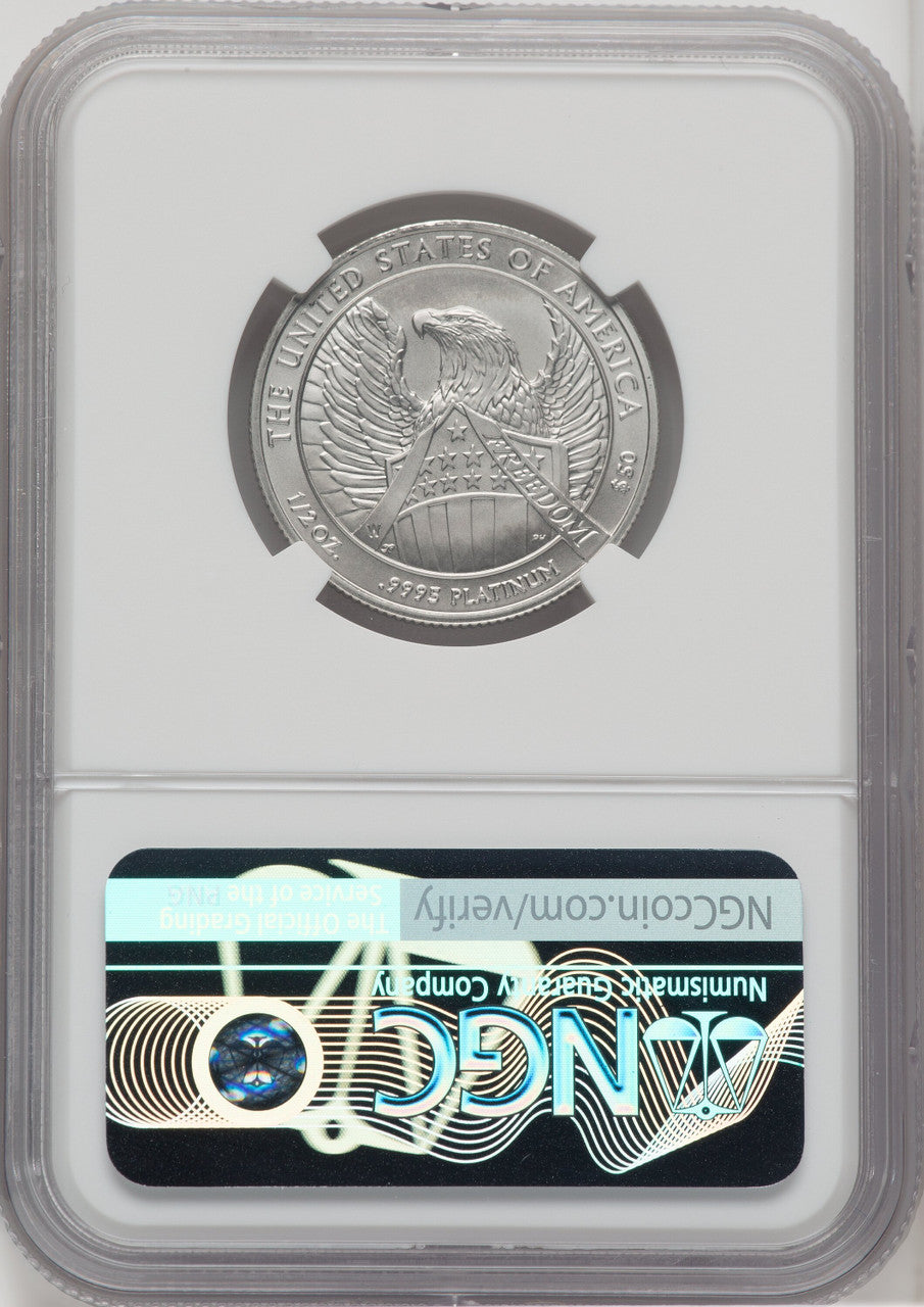 2007-W $50 Half-Ounce Platinum Eagle Burnished NGC MS70