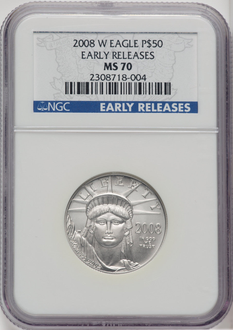 2008-W $50 Half-Ounce Platinum First Strike NGC MS70