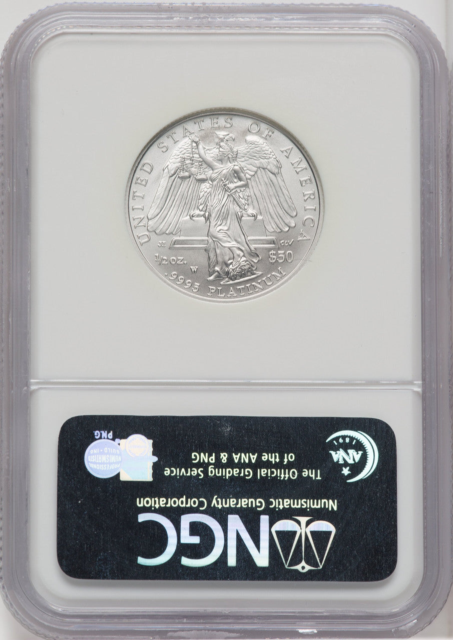 2008-W $50 Half-Ounce Platinum First Strike NGC MS70