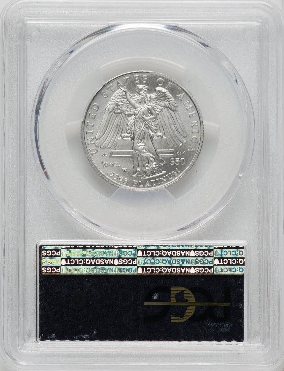 2008-W $50 Half-Ounce Platinum Eagle Burnished PCGS SP70