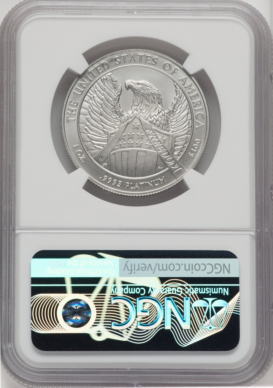 2007-W $100 One-Ounce Platinum Eagle Burnished NGC MS70
