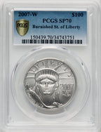 2007-W $100 One-Ounce Platinum Eagle Burnished PCGS SP70