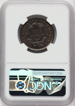 1838 1C BN Large Cent NGC MS62