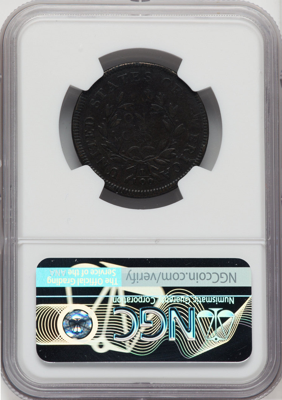 1797 1C Rev of 1797 Stems BN Large Cent NGC VF30