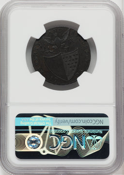 1795 Washington Liberty & Security Halfpenny ASYLUM Edge BN Colonials NGC MS62