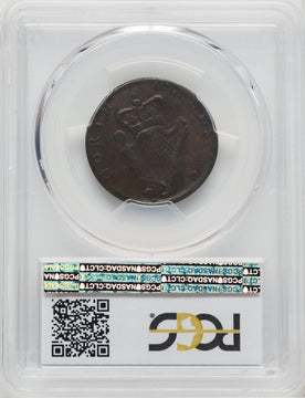 1795 Washington North Wales Halfpenny Plain Edge One Star at Each Side of Harp BN Colonials PCGS AU53