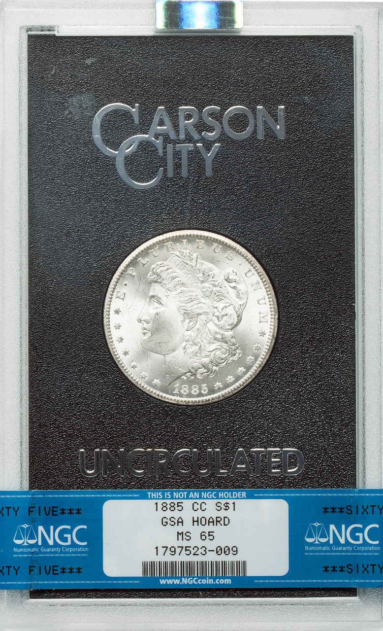 1885-CC $1 GSA Hoard Morgan Dollar NGC MS65
