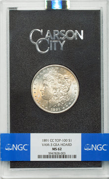 1891-CC $1 VAM-3 GSA Morgan Dollar NGC MS62