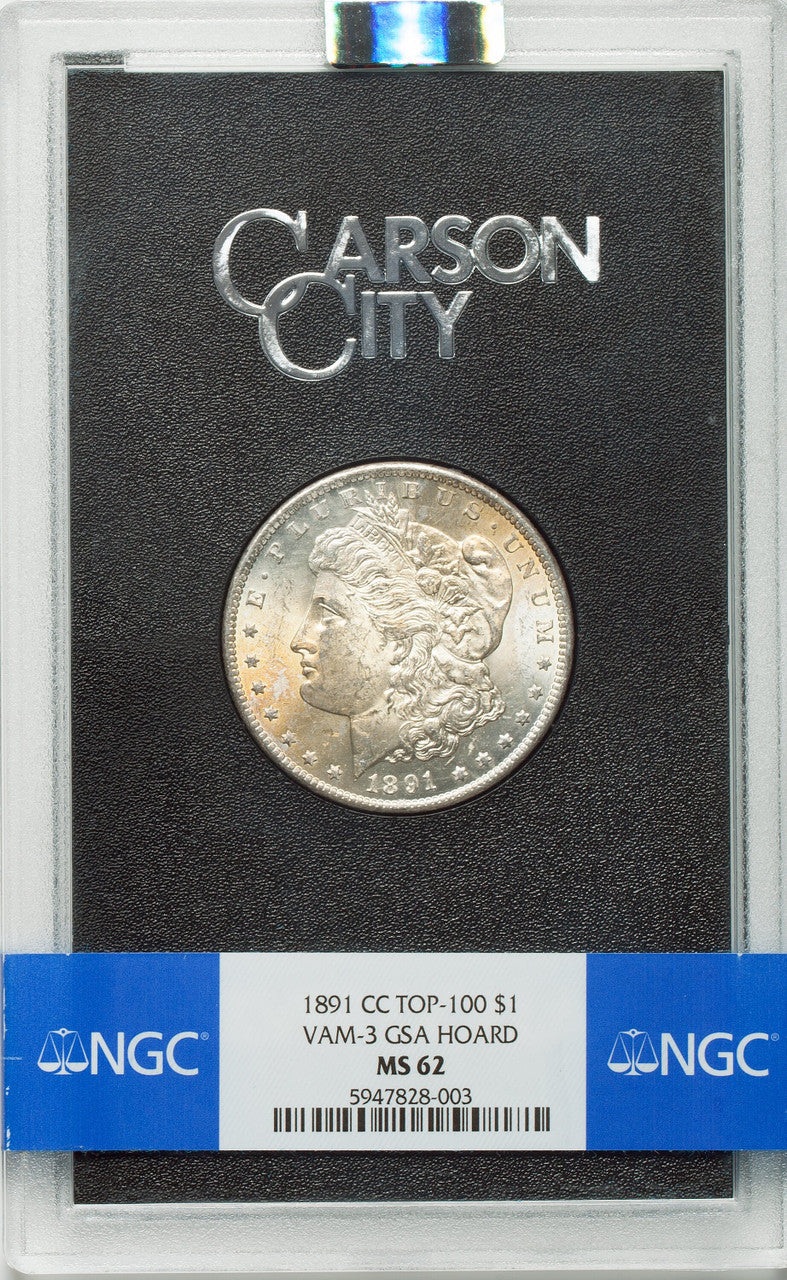 1891-CC $1 VAM-3 GSA Morgan Dollar NGC MS62