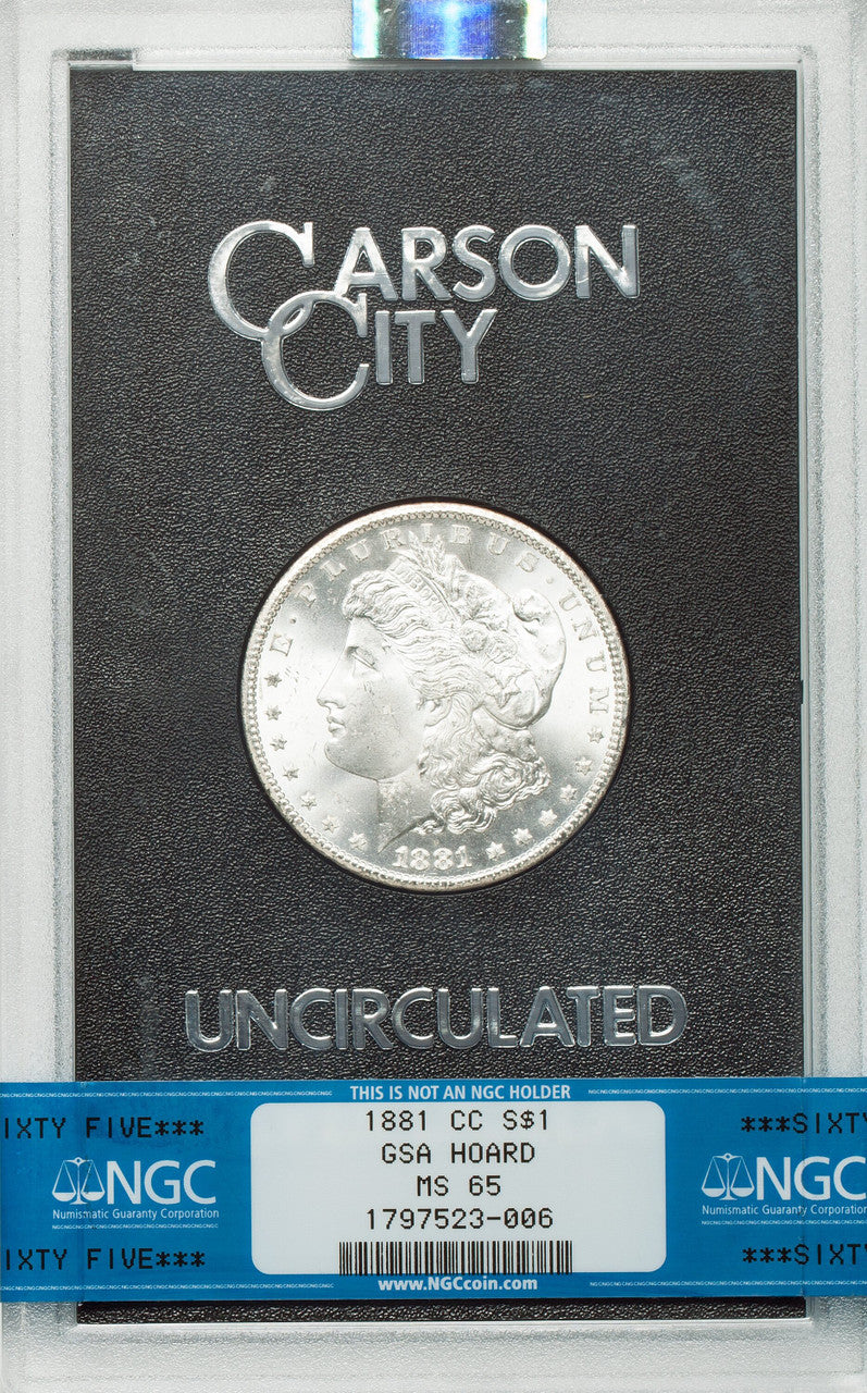 1881-CC $1 GSA Hoard Morgan Dollar NGC MS65