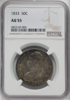 1833 50C Bust Half Dollar NGC AU55